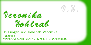 veronika wohlrab business card